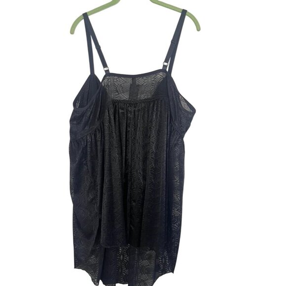 Torrid Intimates Lingerie 4X Black Sexy Neutral Mesh Aztec Western Babydoll 80s - Picture 9 of 12